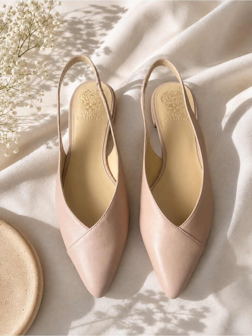 Vince Camuto Blush Pointed Slingback Flats